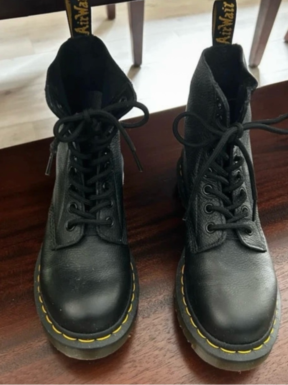 Dr. Martens Black Leather Lace-Up Boots